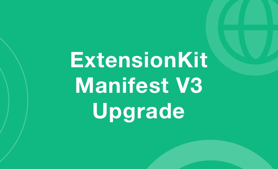 Manifest V3 Upgrade